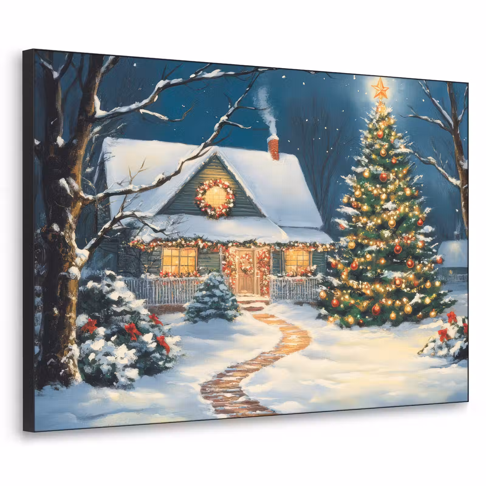 Art Frame - Kerst - Kerstboom - Winter - Huis - Sneeuw — 1