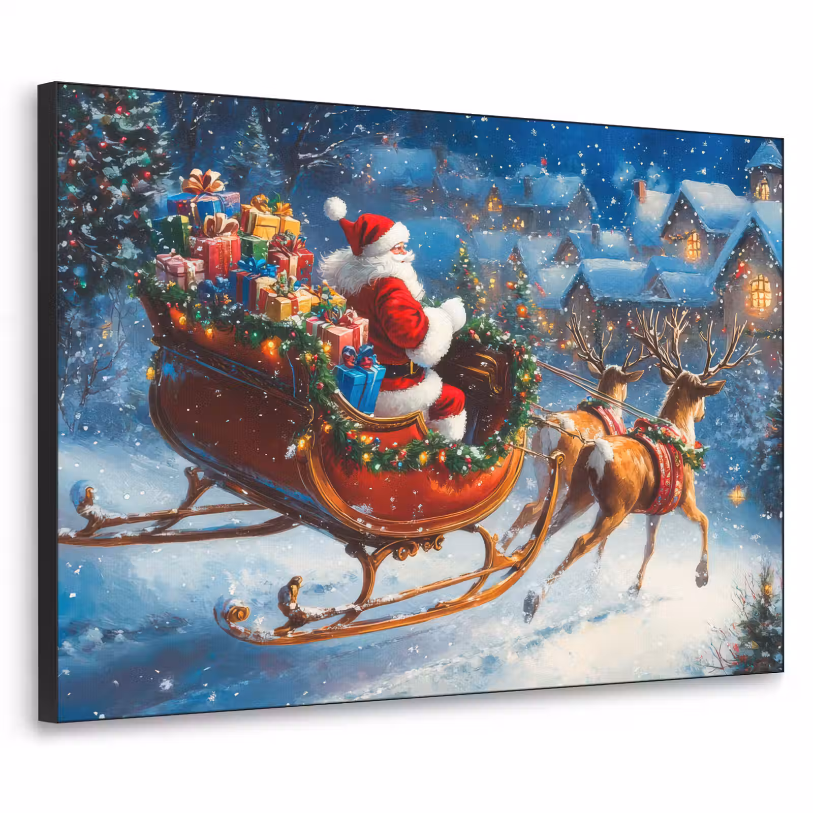 Art Frame - Kerstman - Rendier - Kerst - Sneeuw — 1