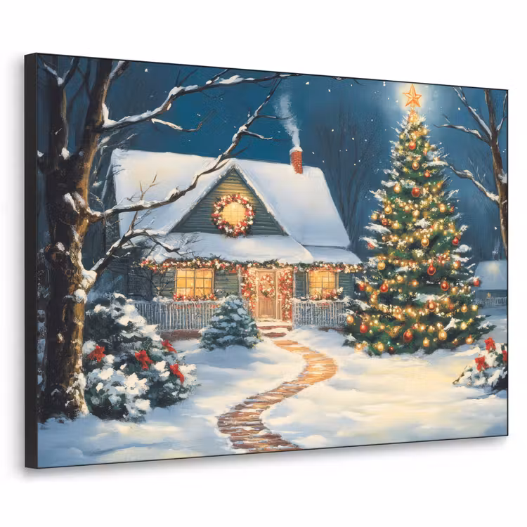 Art Frame - Kerst - Kerstboom - Winter - Huis - Sneeuw — 1