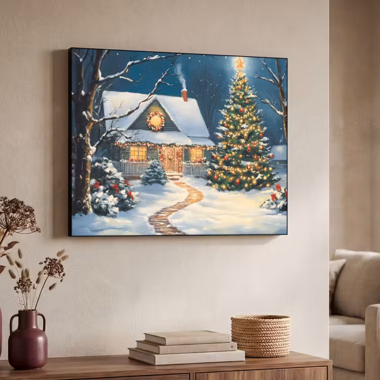 Art Frame - Kerst - Kerstboom - Winter - Huis - Sneeuw — 7