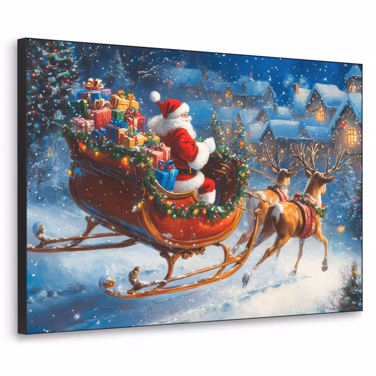 Art Frame - Kerstman - Rendier - Kerst - Sneeuw — 1