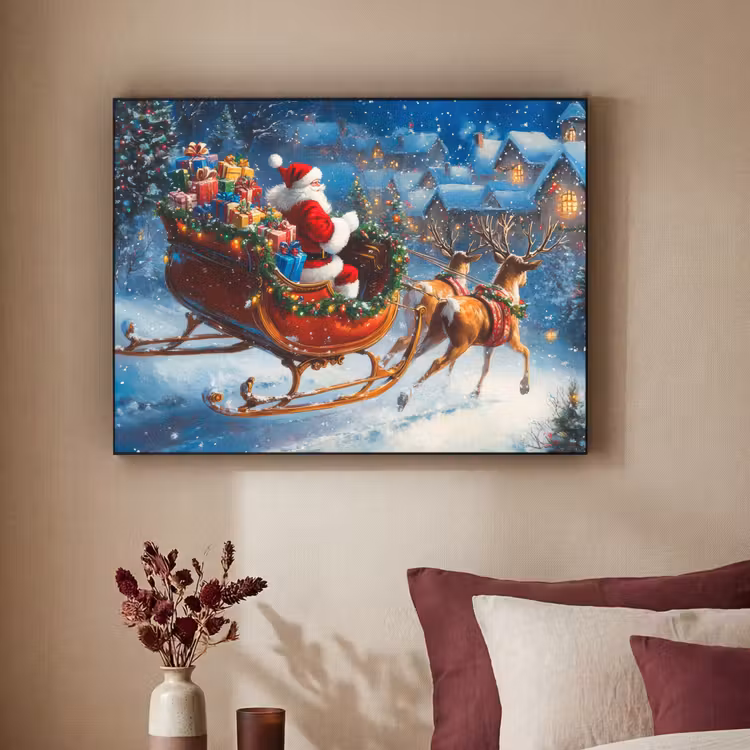 Art Frame - Kerstman - Rendier - Kerst - Sneeuw — 3