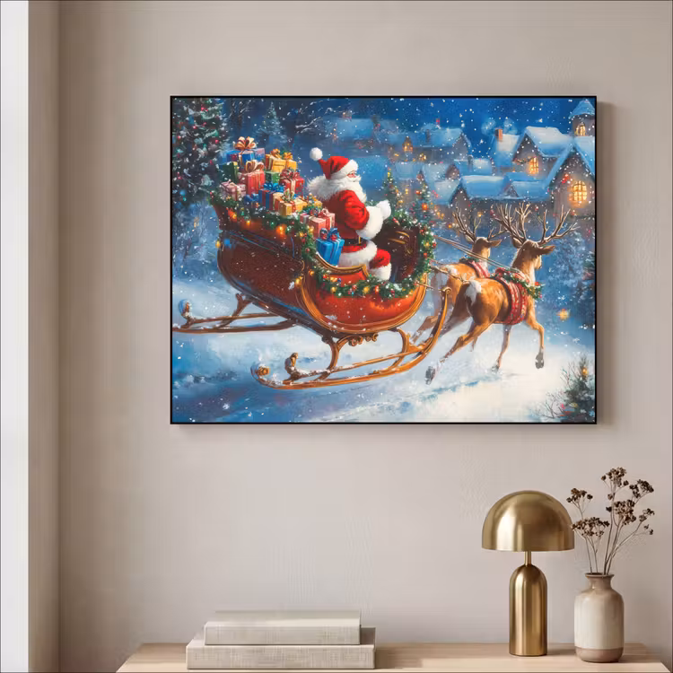 Art Frame - Kerstman - Rendier - Kerst - Sneeuw — 5