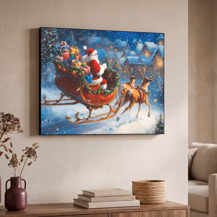 Art Frame - Kerstman - Rendier - Kerst - Sneeuw — 7