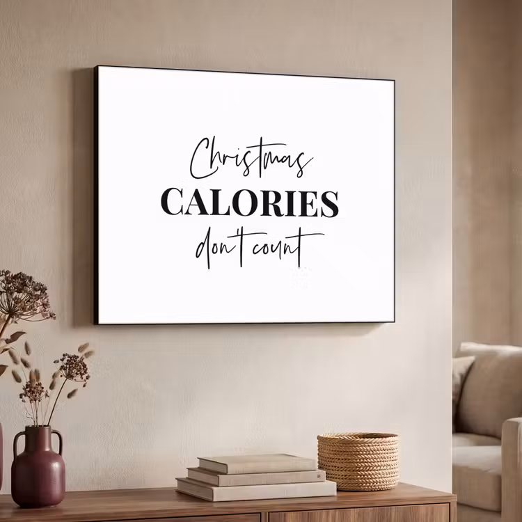 Art Frame - Kerst quote - Winter - Christmas calories - Wit — 7