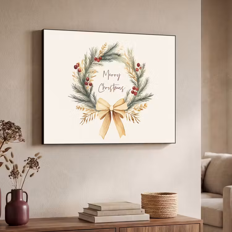 Art Frame - Kerstkrans - Kerst - Goud - Beige — 7