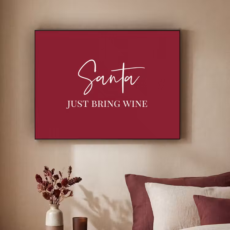 Art Frame - Santa - Wine - Rood - Kerst - Kerstman — 3