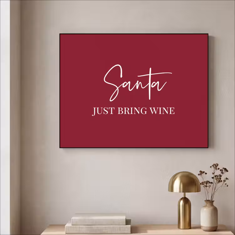 Art Frame - Santa - Wine - Rood - Kerst - Kerstman — 5