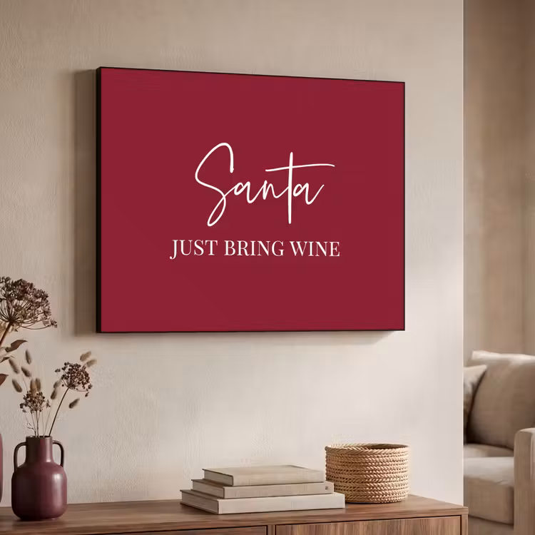 Art Frame - Santa - Wine - Rood - Kerst - Kerstman — 7