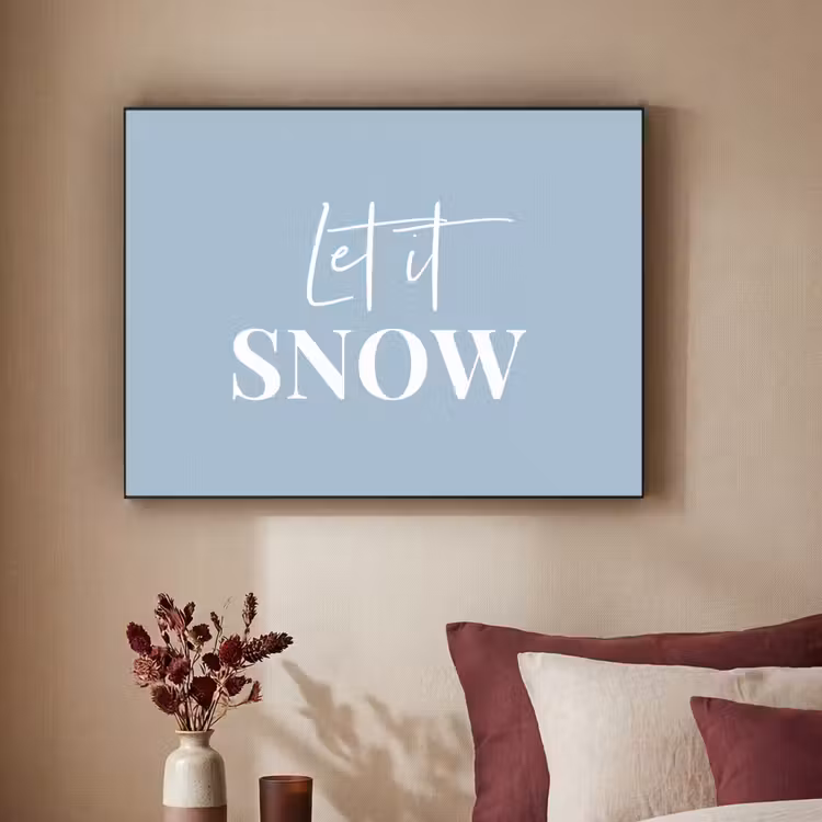 Art Frame - Sneeuw - Winter - Blauw - Let it snow — 3