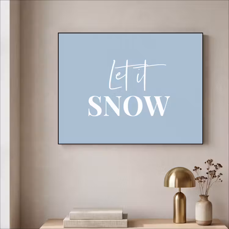 Art Frame - Sneeuw - Winter - Blauw - Let it snow — 5