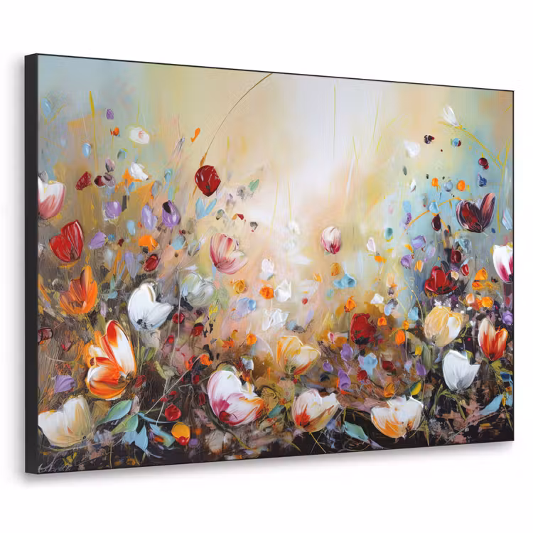 Art Frame - Olieverf - Bloemen - Kleurrijk - Natuur — 1