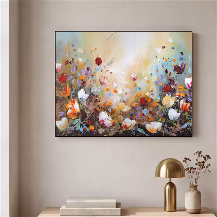Art Frame - Olieverf - Bloemen - Kleurrijk - Natuur — 5