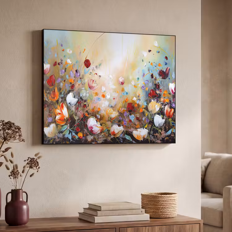 Art Frame - Olieverf - Bloemen - Kleurrijk - Natuur — 7