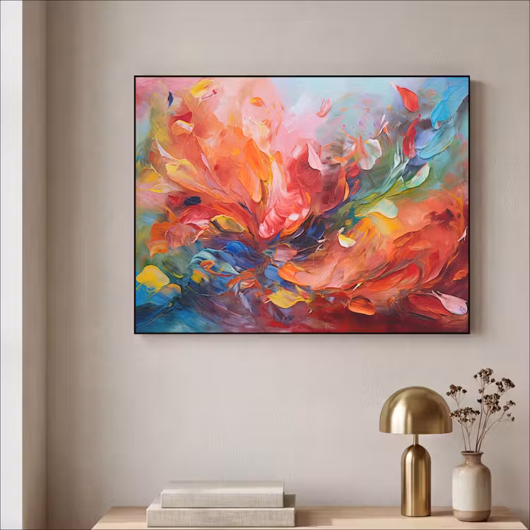 Art Frame - Olieverf - Kunst - Abstract - Kleurrijk — 5