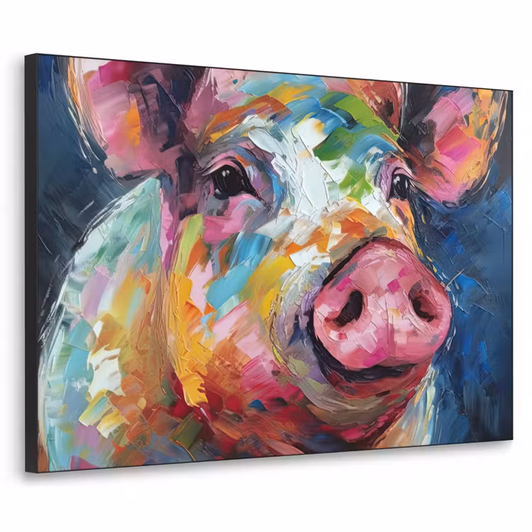 Art Frame - Varken - Olieverf - Dieren - Kunst — 1