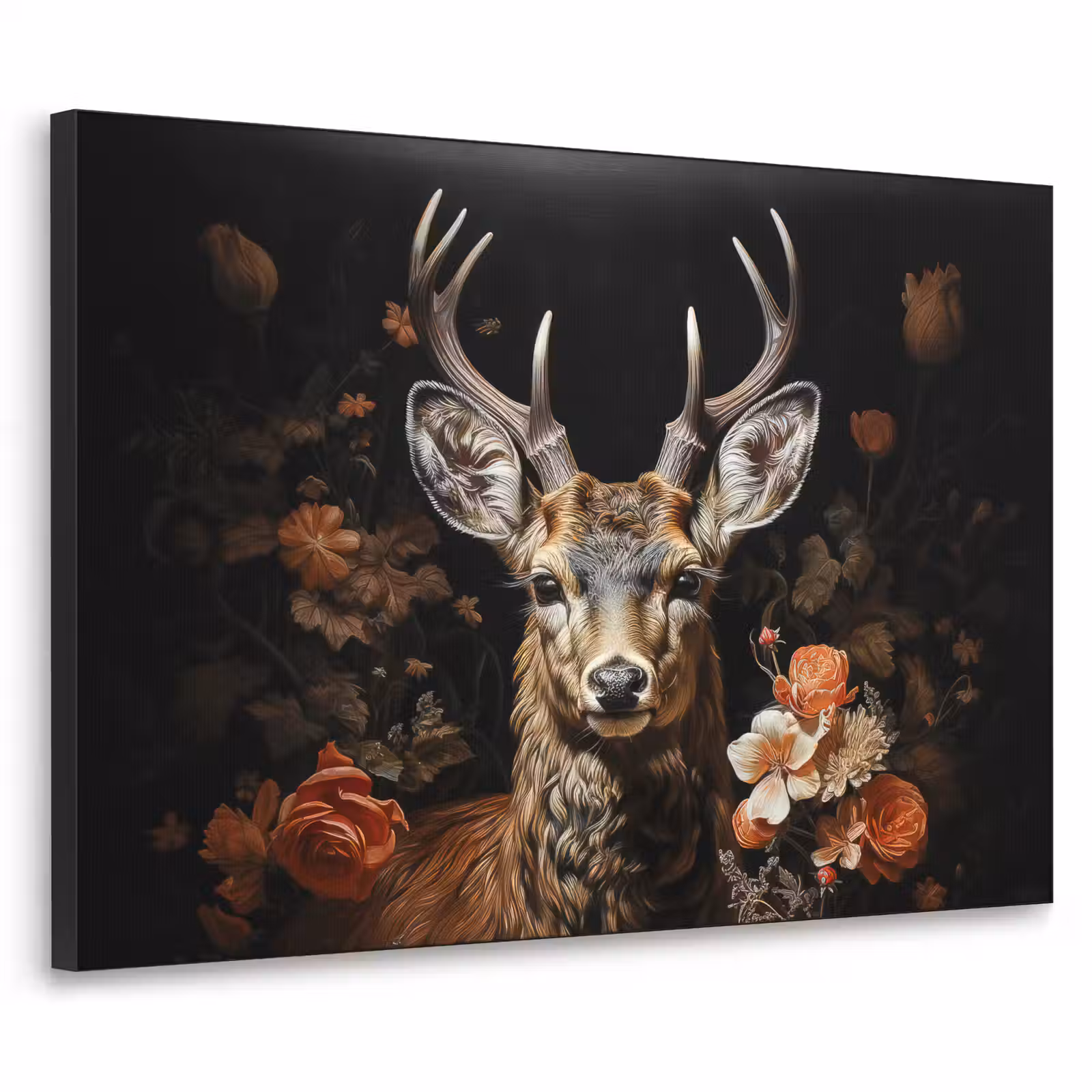 Art Frame - Hert - Dier - Bloemen - Natuur - Botanisch — 1