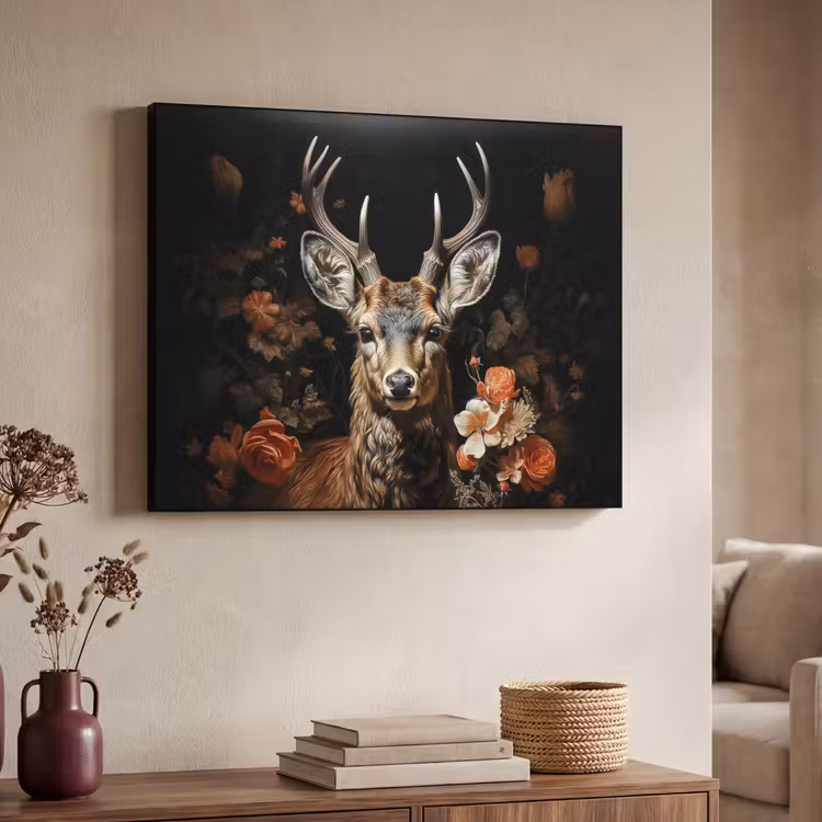 Art Frame - Hert - Dier - Bloemen - Natuur - Botanisch — 7