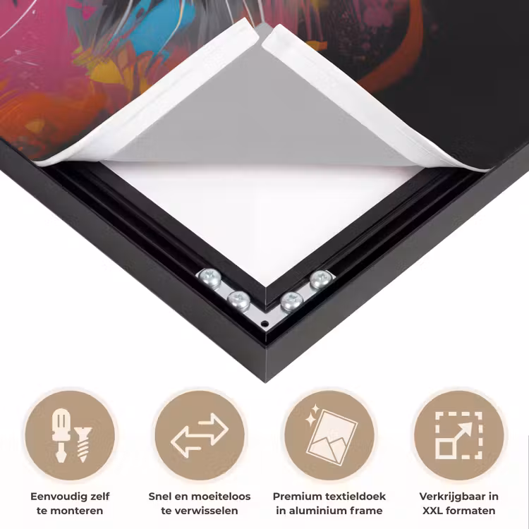 Art Frame - Kat - Graffiti - Dieren - Kleuren - Grijs — 4