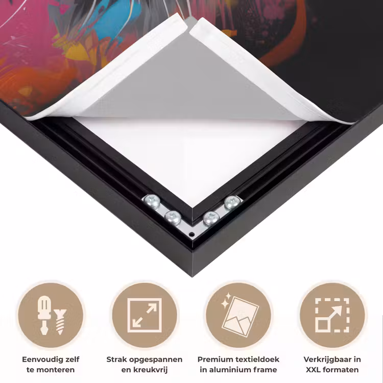 Art Frame - Kat - Graffiti - Dieren - Kleuren - Grijs — 8