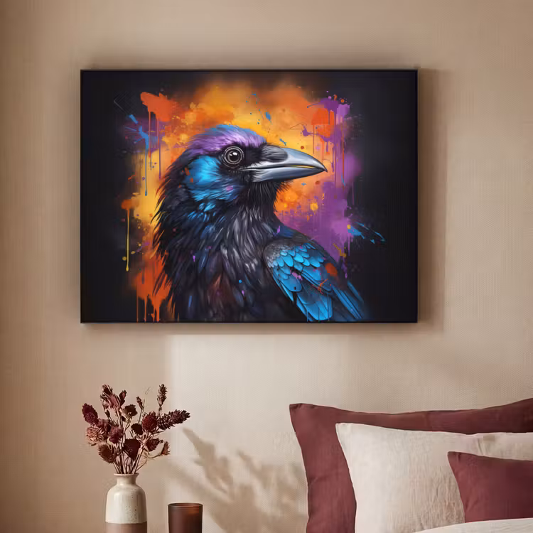 Art Frame - Vogel - Kraai - Graffiti - Zwart - Dieren — 3