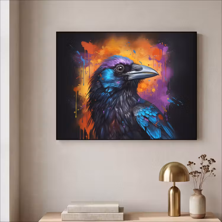 Art Frame - Vogel - Kraai - Graffiti - Zwart - Dieren — 5