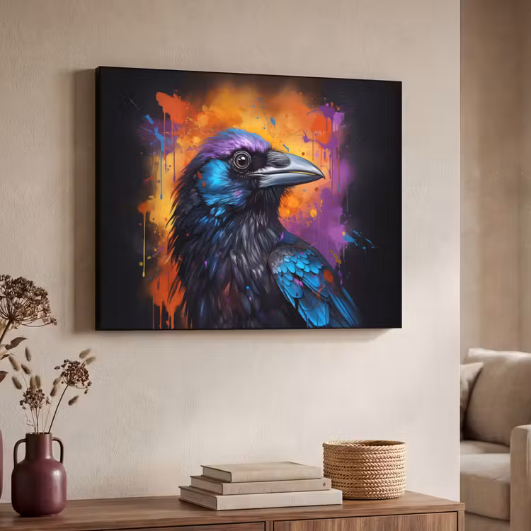 Art Frame - Vogel - Kraai - Graffiti - Zwart - Dieren — 7