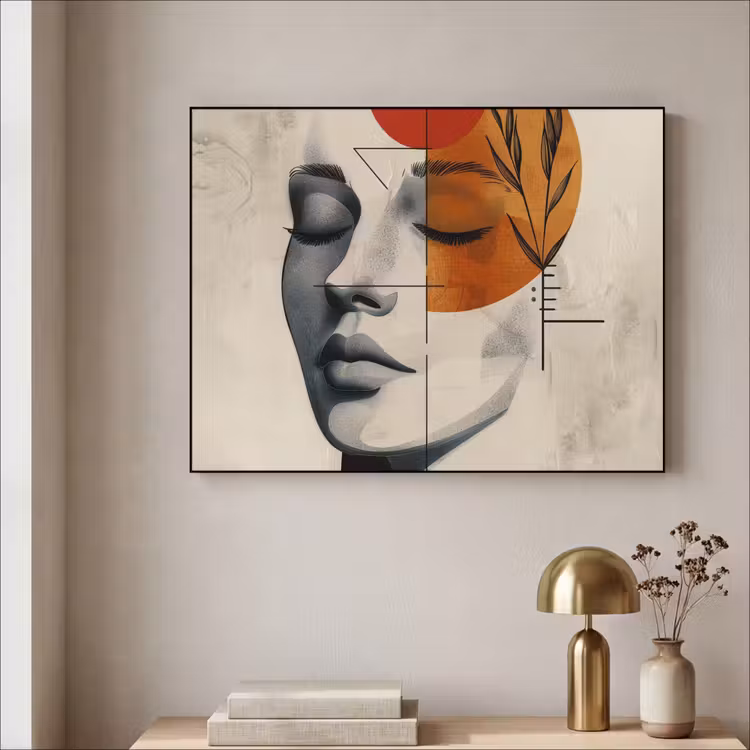 Art Frame - Gezicht - Cirkels - Kunst - Modern — 5