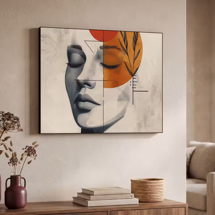 Art Frame - Gezicht - Cirkels - Kunst - Modern — 7