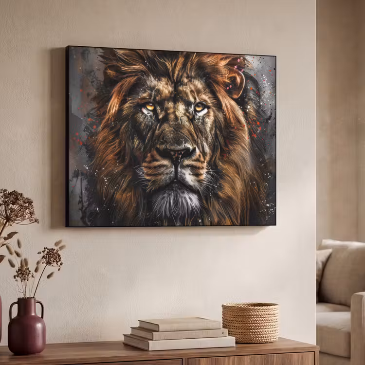 Art Frame - Leeuw - Dieren - Portret - Zwart - Luxe — 7