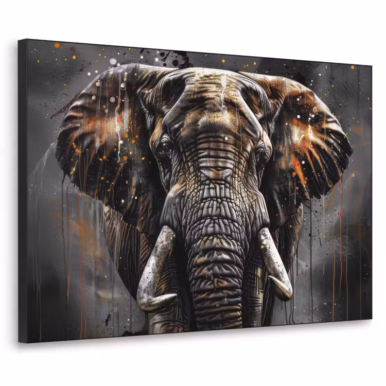 Art Frame - Olifant - Watercolor - Wilde dieren - Luxe — 1