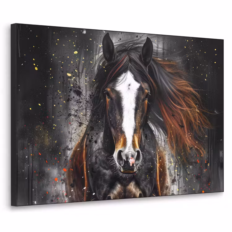 Art Frame - Paard - Dieren - Zwart - Luxe - Modern — 1