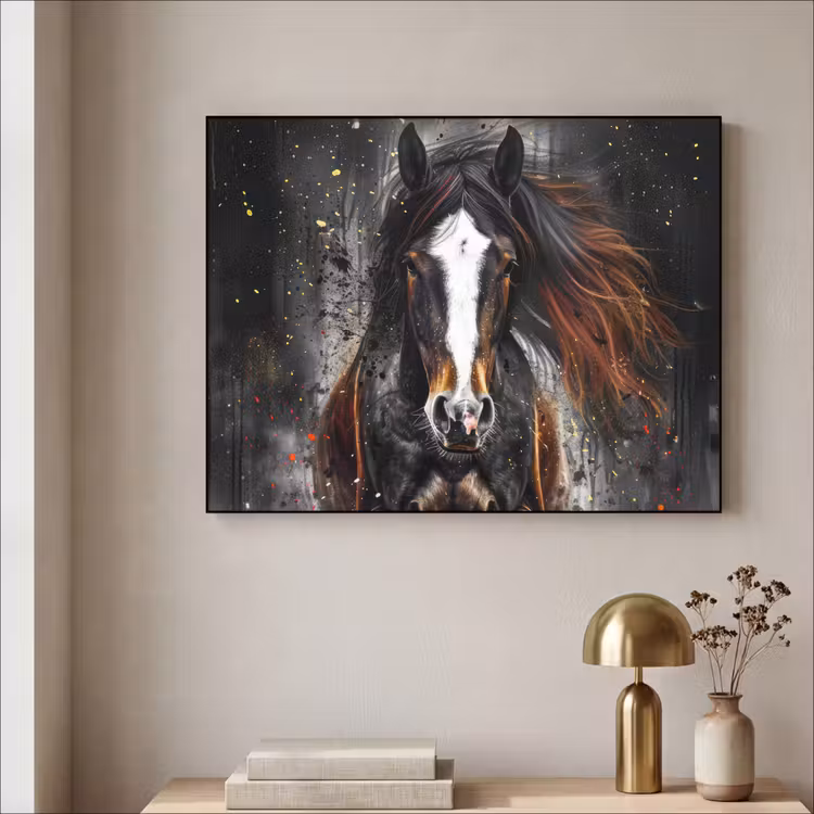Art Frame - Paard - Dieren - Zwart - Luxe - Modern — 5