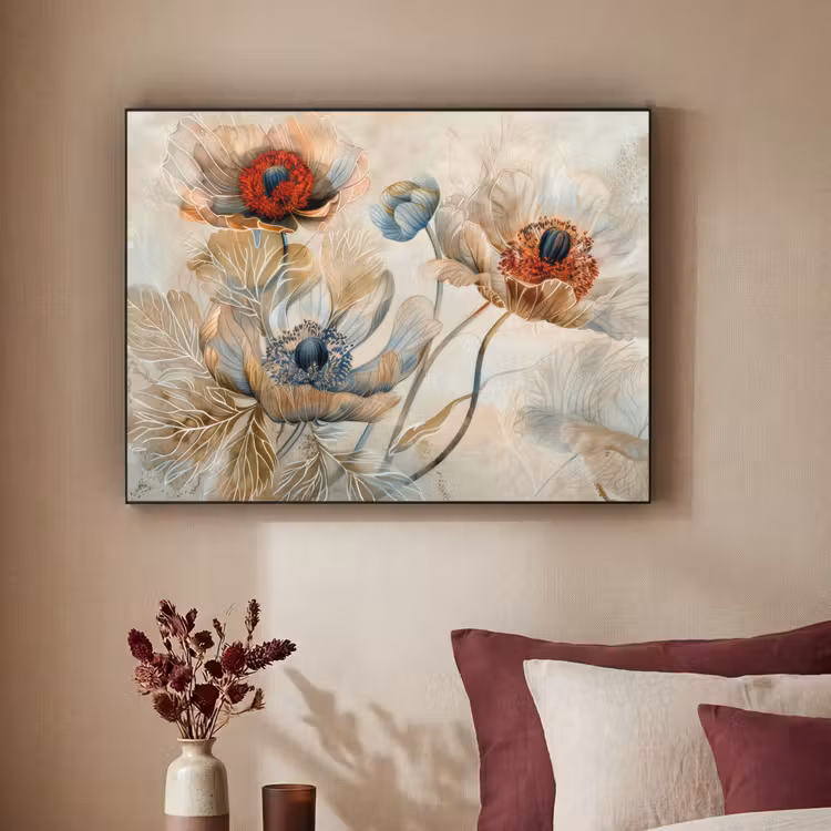 Art Frame - Bloemen - Beige - Modern - Illustratie — 3