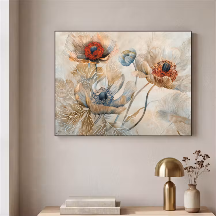 Art Frame - Bloemen - Beige - Modern - Illustratie — 5