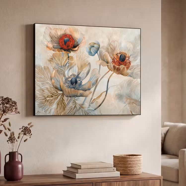 Art Frame - Bloemen - Beige - Modern - Illustratie — 7