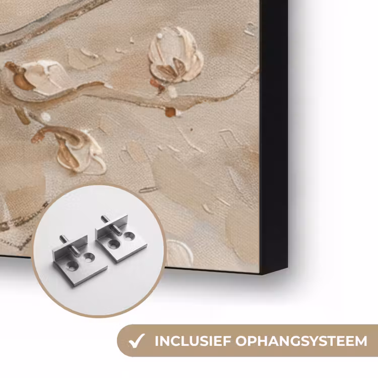 Art Frame - Bloemen - Modern - Beige - Wit - Bloesem — 6
