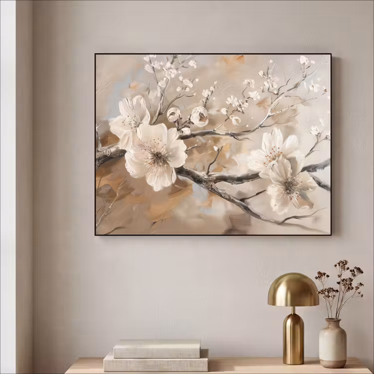 Art Frame - Bloemen - Natuur - Wit - Bloesem - Abstract — 5