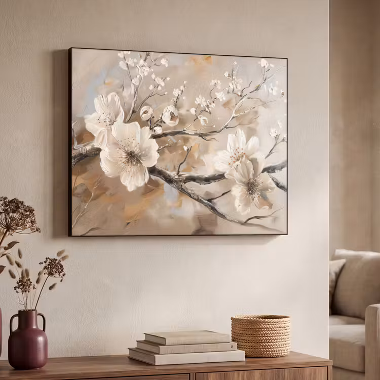 Art Frame - Bloemen - Natuur - Wit - Bloesem - Abstract — 7