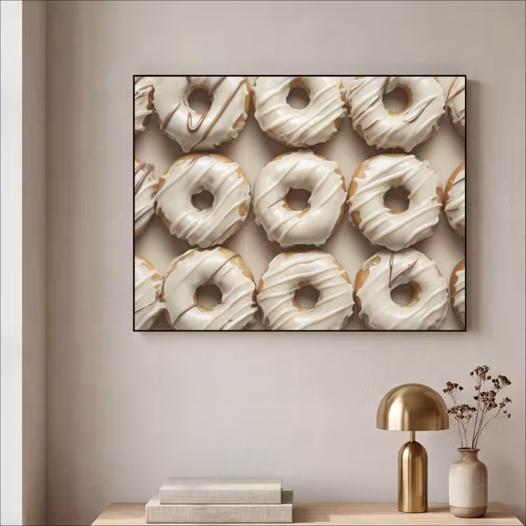 Art Frame - Donuts - Chocolade - Wit - Beige — 5