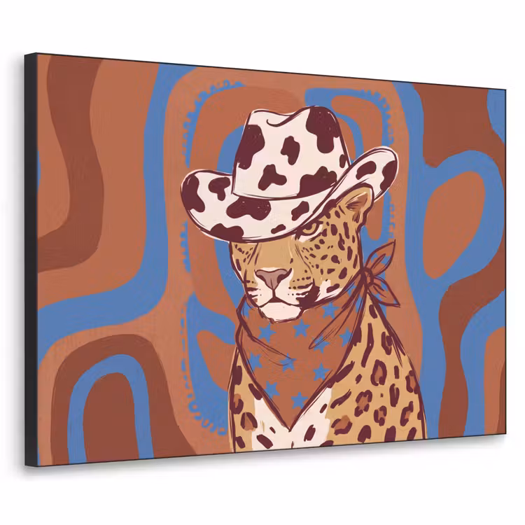 Art Frame - Dieren - Cowboyhoed - Modern - Illustratie - Bruin — 1