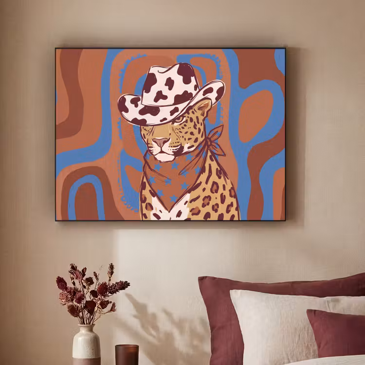 Art Frame - Dieren - Cowboyhoed - Modern - Illustratie - Bruin — 3