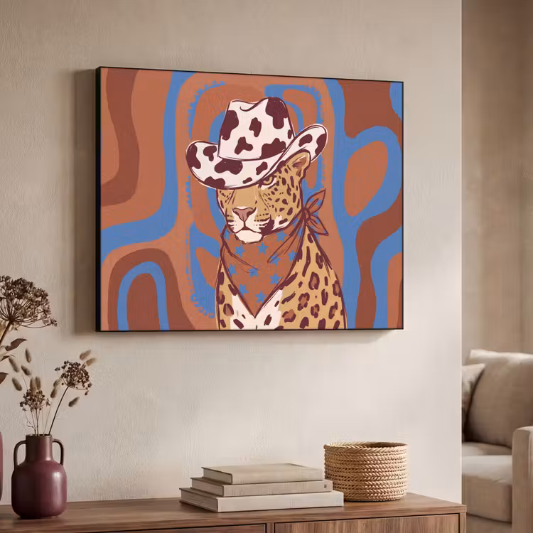 Art Frame - Dieren - Cowboyhoed - Modern - Illustratie - Bruin — 7