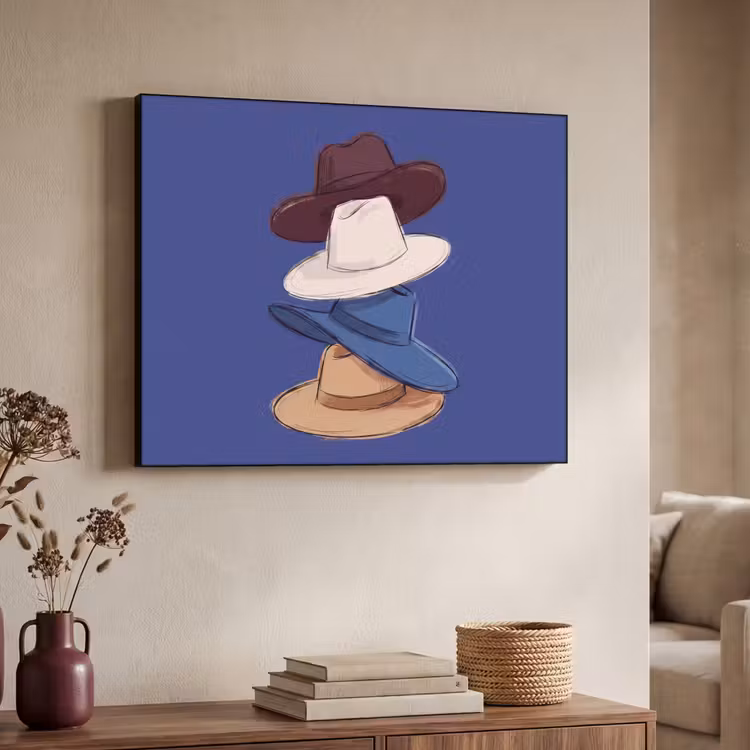 Art Frame - Hoeden - Gestapeld - Mode - Kleurrijk - Illustratie — 7