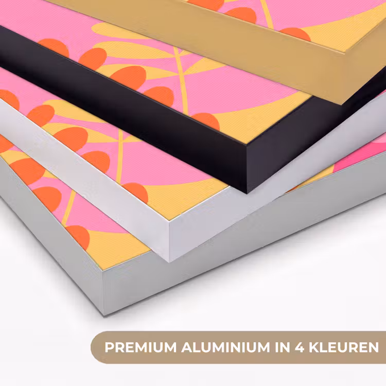Art Frame - Natuur - Bladeren - Abstract - Roze - Geel — 2
