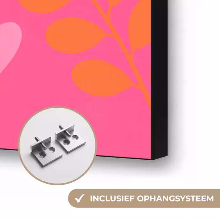Art Frame - Natuur - Bladeren - Abstract - Roze - Geel — 6