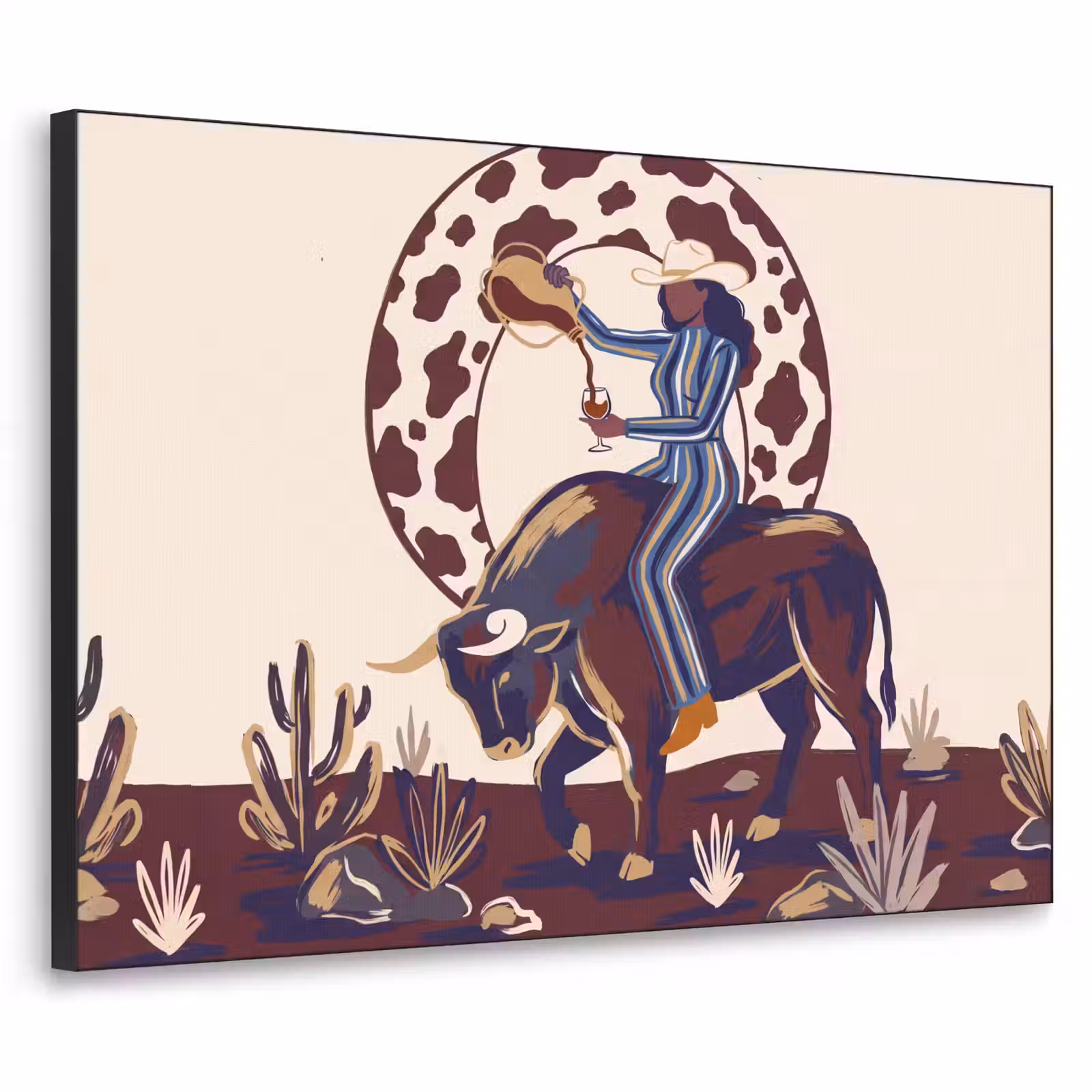 Art Frame - Mensen - Dieren - Cowboy - Abstract - Kleurrijk — 1