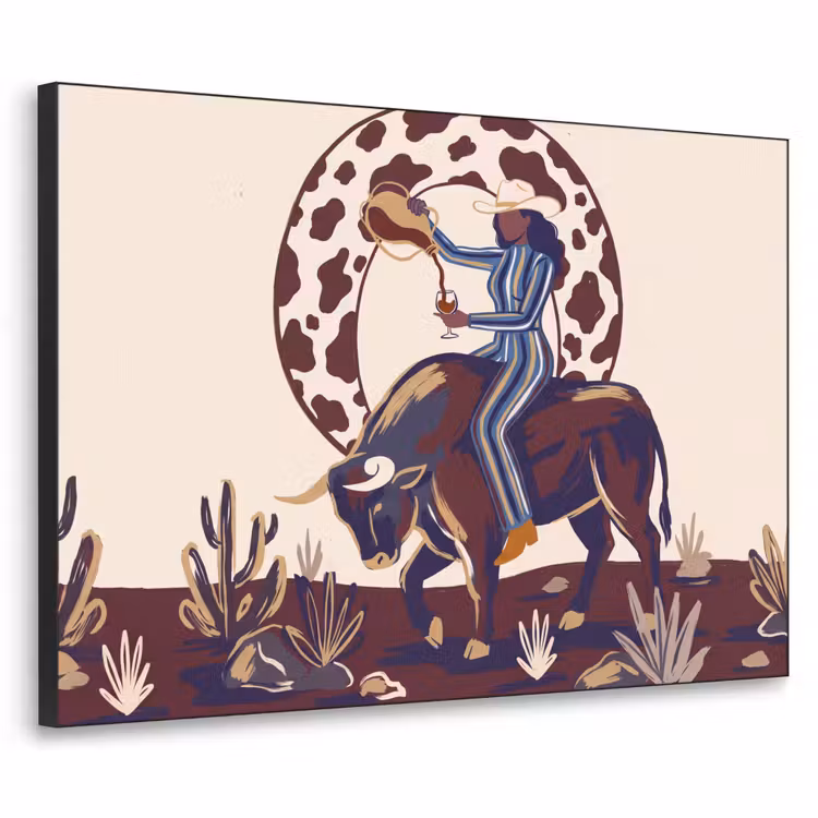 Art Frame - Mensen - Dieren - Cowboy - Abstract - Kleurrijk — 1
