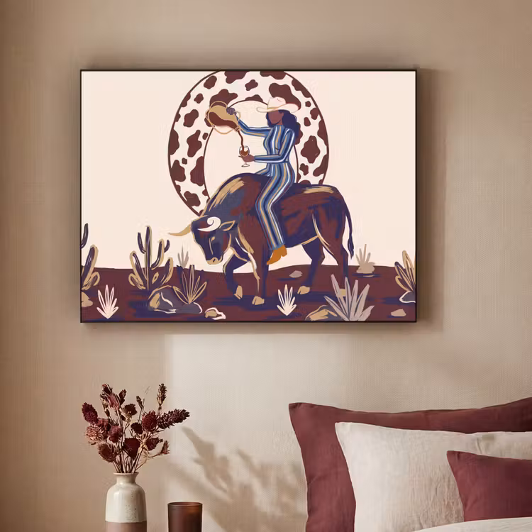 Art Frame - Mensen - Dieren - Cowboy - Abstract - Kleurrijk — 3
