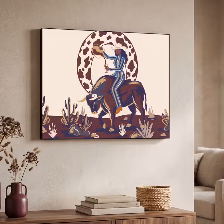 Art Frame - Mensen - Dieren - Cowboy - Abstract - Kleurrijk — 7
